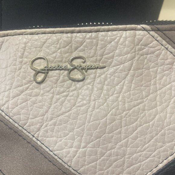Jessica Simpson Shoulder /Crossbody /Wristlet- Black, Gray and Taupe Bag - Picture 3 of 14
